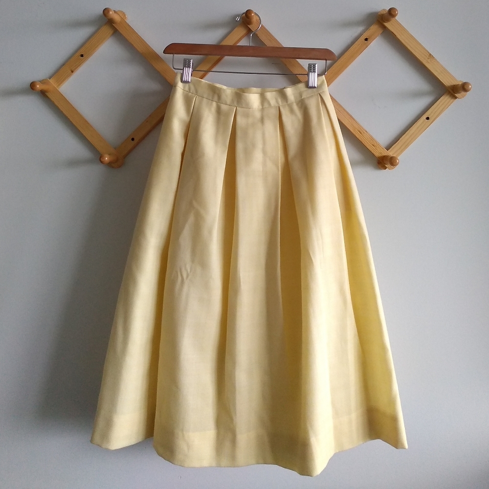 Vintage Yellow Midi Skirt